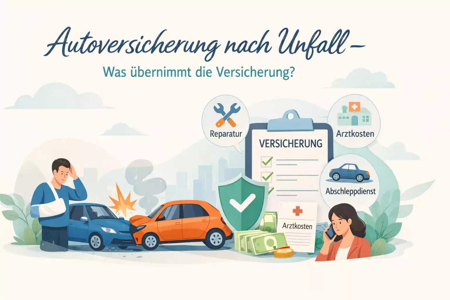 Autoversicherung nach Unfall – Was übernimmt die Versicherung?